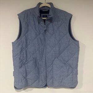 J. Crew Factory | Quilted Chambray Walker Vest, Full Zip Puffer XL